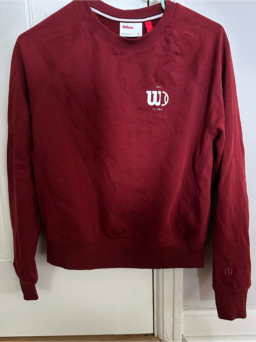Wilson women’s red cropped vintage rare tennis sweatshirt